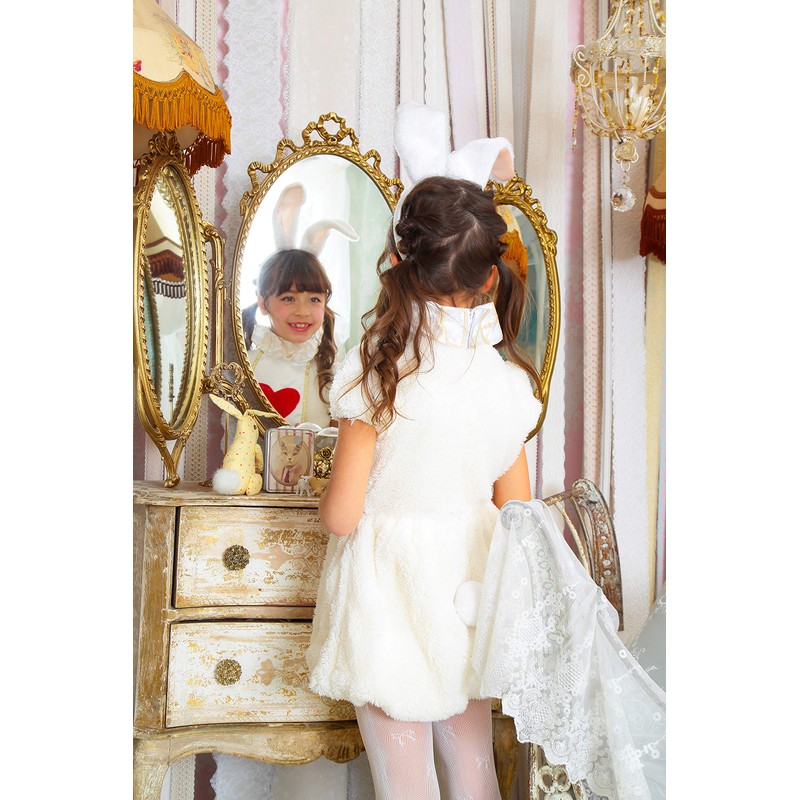Party City Wonderland Rabbit Girl Costume, Cosplay, Kids, 39.4 inches