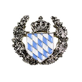 German Bavarian Oktoberfest Hat Pin, Deluxe Metal Coat of Arms Hat Pins for Men, Edelweiss & Bavarian Pin By Oktoberfest Haus, Ideal for Oktoberfest Costume Men & Festival Accessories