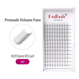 Pre Made Fans Eyelash Extensions 6D-0.07D Curl Mix 8-14mm Pointy Base Premade Lash Extension Fadlash Lashes Fan 6D Pre Made Russian Lashes 0.07mm Premade Volume Russian Lashes