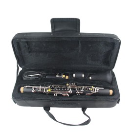 Profession Clarinet Eb Keys Bakelite Nickel Plated Wind instrument with Screwdriver Soft Cleaning Cloth Mouthpiece Reed and Cap case Suitable for professionals and beginners (Eb tone)