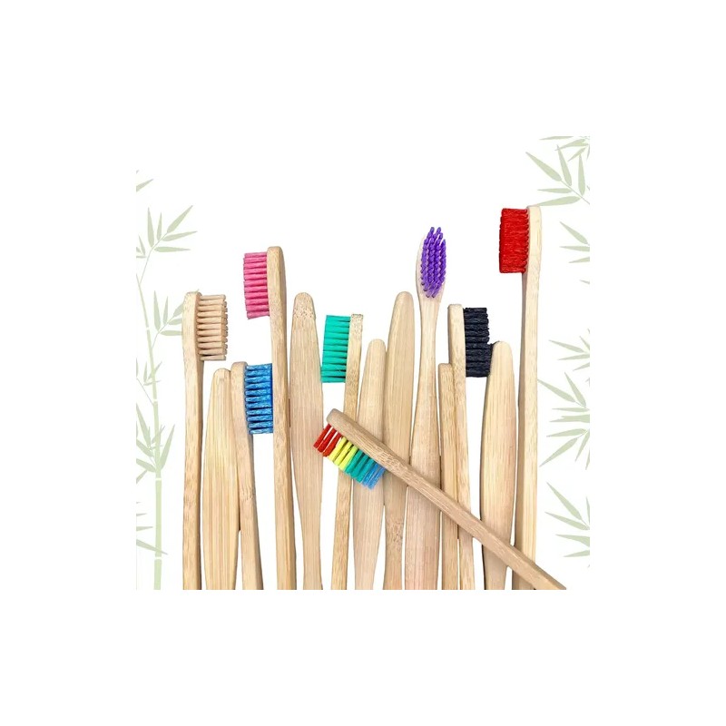 Cepillo Dental Ecológico Bambú Biodegradable 90 Pzs