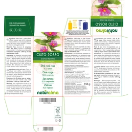 Pink Rock Rose (Cistus incanus) herb NATURALMA | 150 g | 300 Tablets of 500 mg | Food Supplement | Natural and Vegan