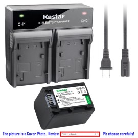 Kastar NP-FV70 Battery or Rapid Charger for Sony HDR-XR350VE PXW-Z90V PXW-X70 NEX-VG10 - 1 Charger + 2 Batteries