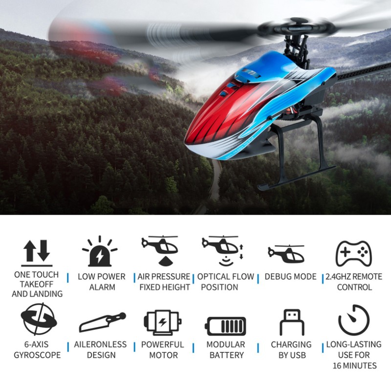 RC Helicopter 2.4GHz 4 Channel 6 Axle Gyroscope Altitude Hold