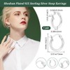 Beebeecraft 1 Box 1 Pair 925 Sterling Silver Hoop Earrings