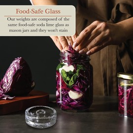Hobby Homebrew Glass Veggie Weight PICKLE PACKER for Pickling In Wide Mouth Mason Jars DIY305