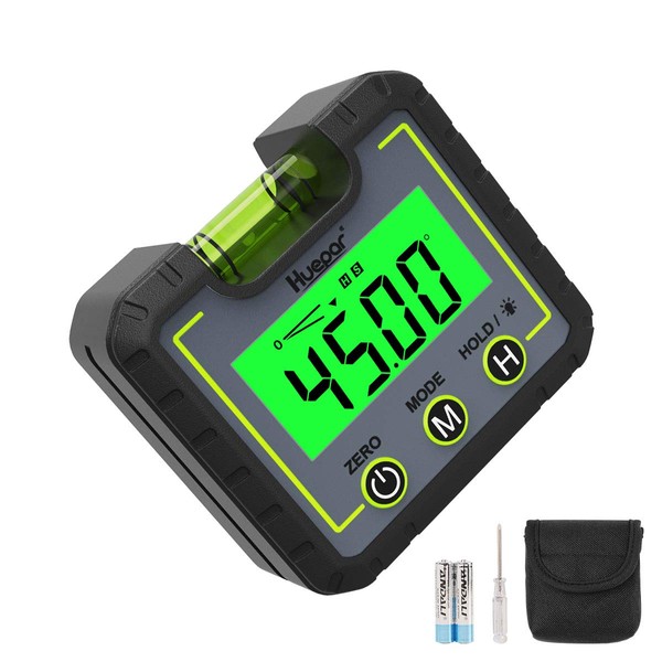 Huepar Digital Level Angle Gauge Mini Angle Finder Level Box