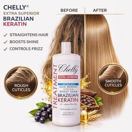 Chelly EXTRA SUPERIOR Brazilian Keratin Infused with ACAI BERRIES COCOA WHEAT GERM