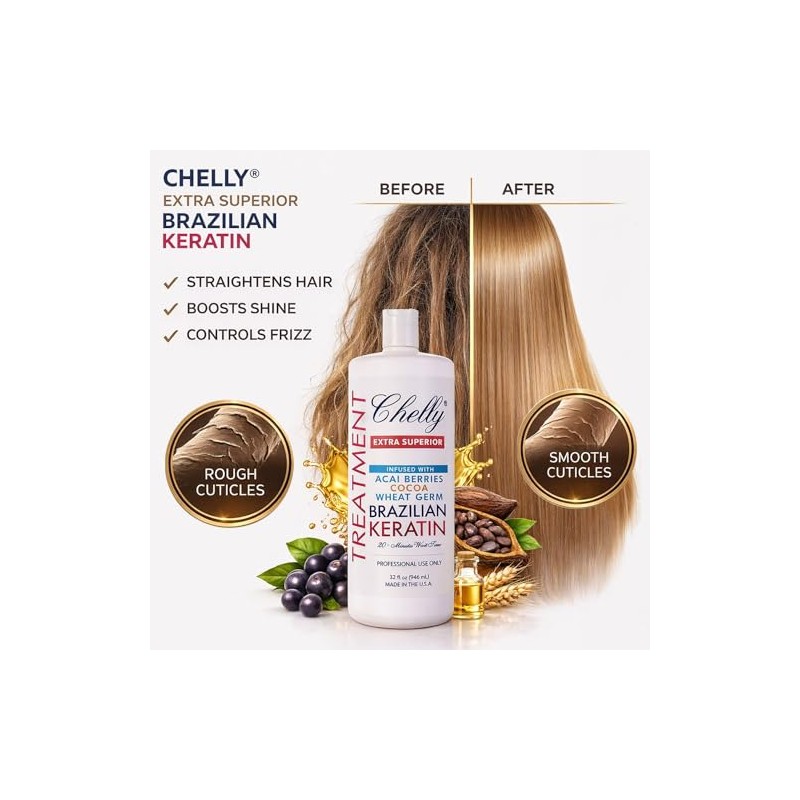 Chelly EXTRA SUPERIOR Brazilian Keratin Infused with ACAI BERRIES COCOA