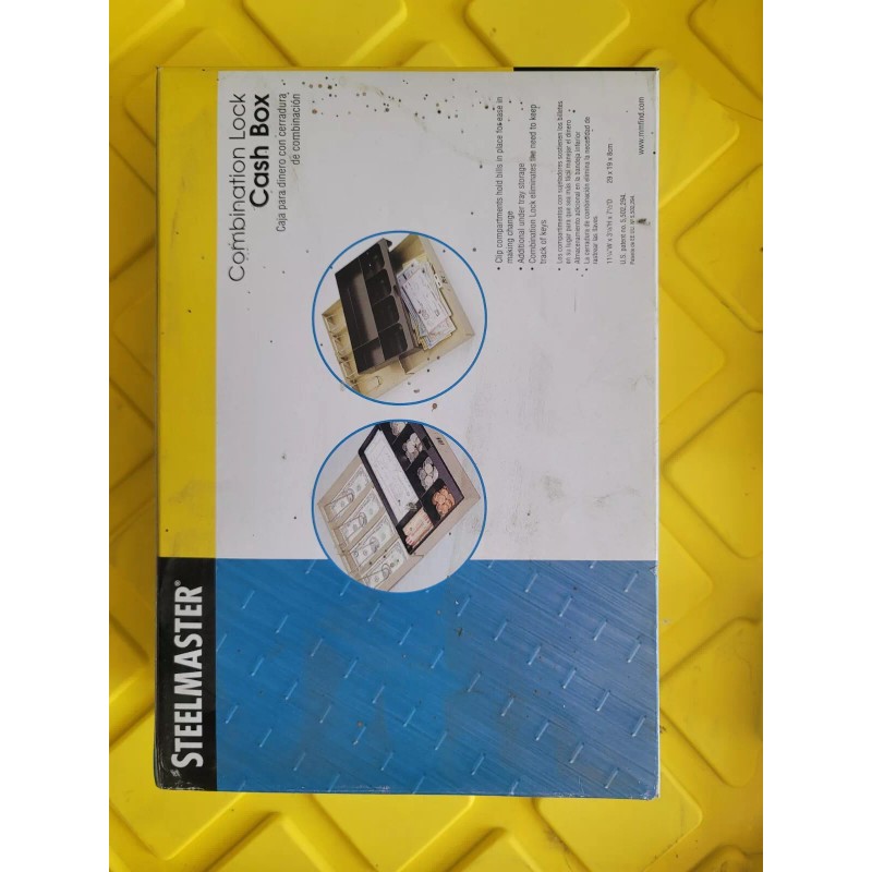 Steelmaster Steel Combination Lock Cash Box, Sand Color