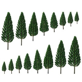 NHQZ Pack of 16 Model Building Trees, Miniature Decoration, 3.5 cm - 11 cm Model Trees, Miniature, Train Trees, Railway, Landscape, Diorama Trees, Architecture Trees, for DIY Landscape, Mini