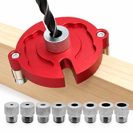 Self-Centering Woodworking Drill Guide with 8 Bushings, 3–10mm