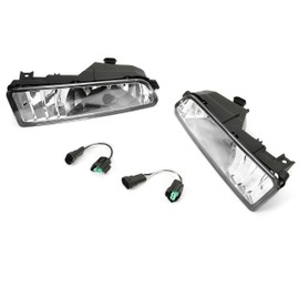 Kojem Driving Fog Lights Compatible with 2002-2003 Acura TL Front Bumper Lamps Pair w/Bulbs Replacement for AC2592104, AC2593104, 33951S0KA12, 33901-S0K-A12(Clear Lens+Chrome Housing)