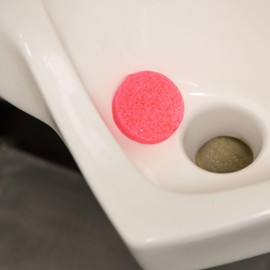 Soro Essentials- Set of 12 Urinal Screen Deodorizer with 4 oz. Para Block- Cherry Scent Fragrance Urinal Screen Deodorizer Ideal for Restrooms in Offices Schools Restaurants Hotels and Stores