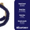 TheBeadChest Cobalt Blue Ashanti Glass Disk Beads (20mm)
