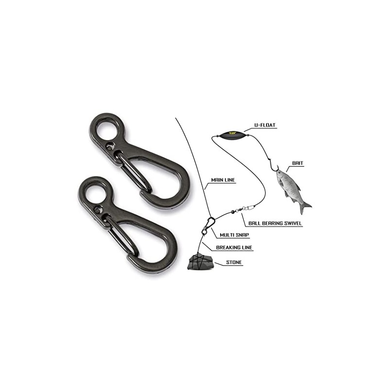 Black Cat Multi Snap – 2 Hooks for Catfish Fishing,