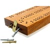 Continuous 2 track hardwood British cribbage board - 30cm (12")