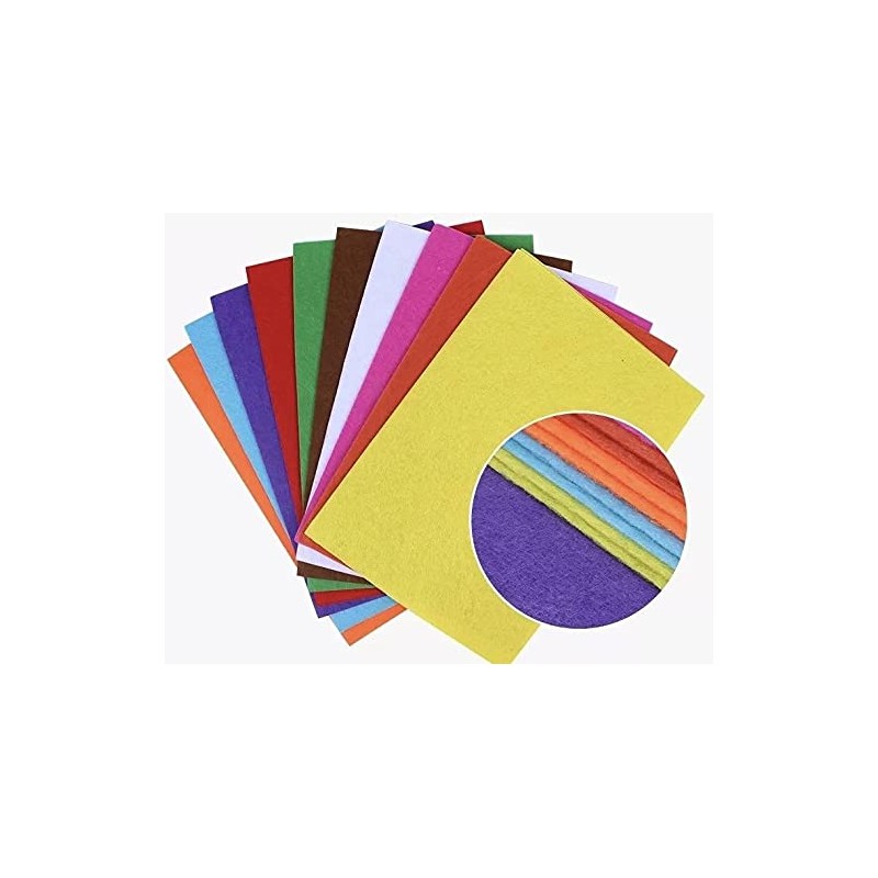 Pack of 20 A4 Felt Fabric Sheets for Arts and