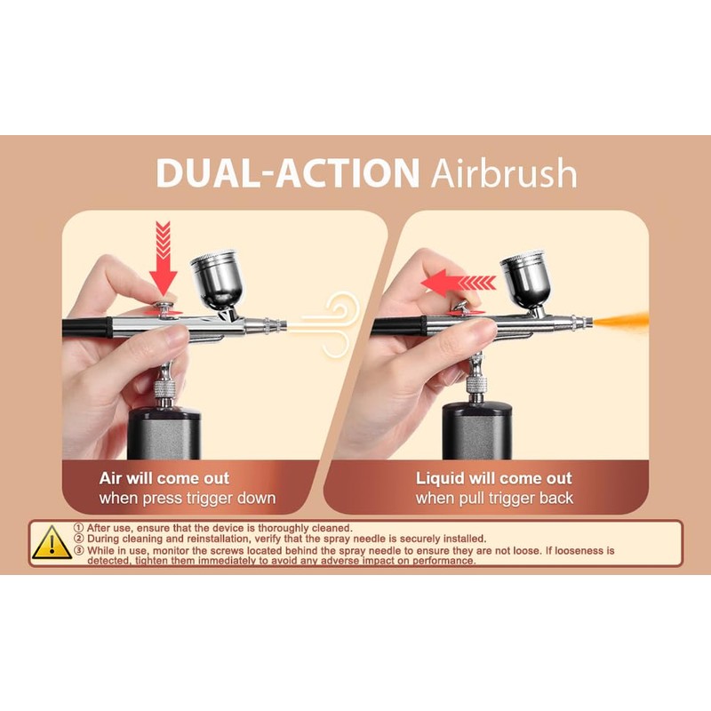 Airbrush Kit with Compressor, 32PSI Handheld Mini Air Brush Gun
