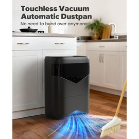 LyriFine Pro Touchless Vacuum Automatic Dustpan, 6L Large Capacity Hair Vacuum for Salons, 20Kpa Suction Ultra Fast & Powerful Corded Canister Vacuum for Pet Hair Food, Auto Sensors, Bagless (Large)
