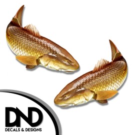 Redfish - Fish Decal Fishing Hunting Tackle Box Bumper Sticker "3in Set" F540 &