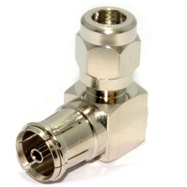 kenable RF Coax Right Angle SOCKET for TV Aerial Cables - All Metal Adapter [Socket]