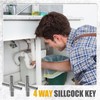 GlamRays Pack of 2 4 Way Square Tap Key 6.5