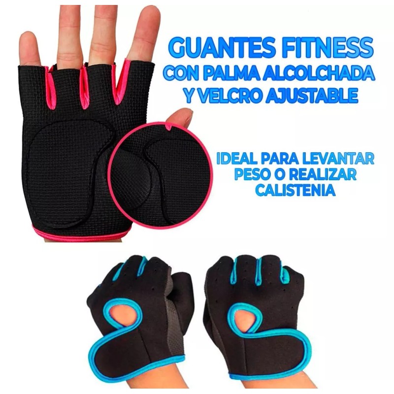 EGTMA Kit 2 Guantes Con Almohadillas Amortigua Fitnes Hombre Mujer