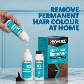 PROVOKE Hair color remover, Max Strength removes permanent hair color, to remove multicolor hair dye; ammonia free and bleach free formulation, white, 1 piece
