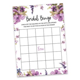 Inkdotpot Bridal Wedding Shower Bachelorette Party Bulk Blank Square Fill In Gift Ideas 50 Floral Bingo Game Cards