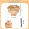 FAINCA Pack of 6 Rattan Furniture Knobs, Cabinet Handles, Drawer