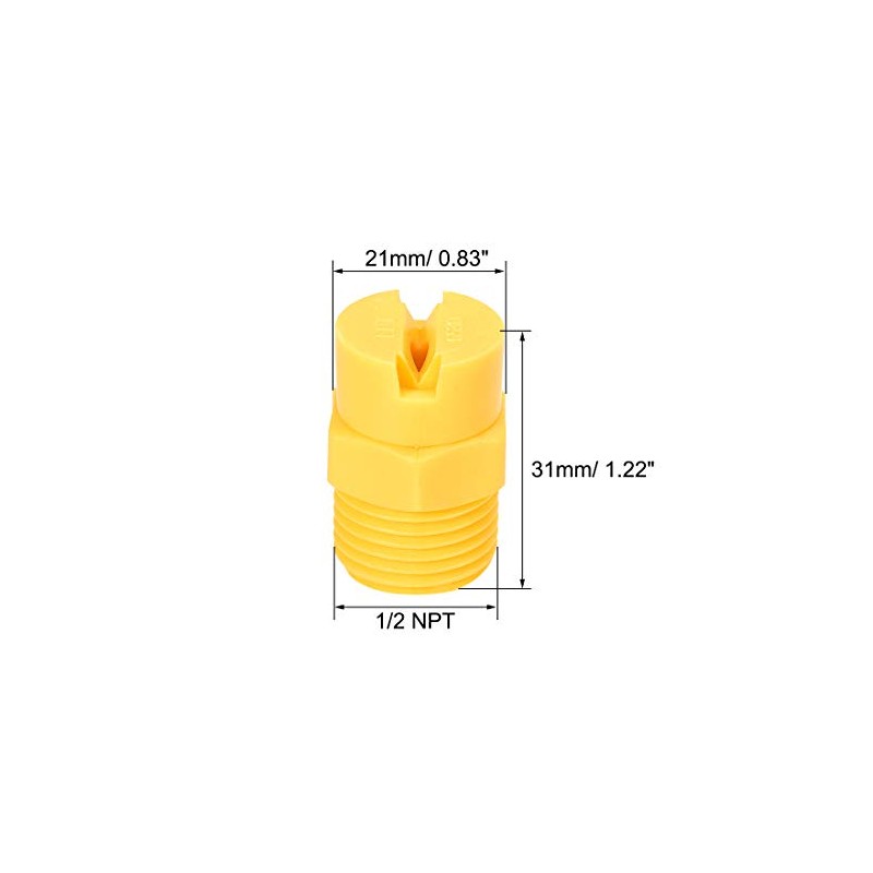 sourcing map Pack of 5 Flat Jet Nozzles PP 65