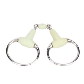 QANYEGN Horse Mouth Bit, Stainless Steel Horse Bit, Rubber Wrapped Horse Mouth Snaffle Bit for Hours Training Racing
