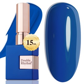 Double Rhythm 15ML Gel Polish Pure Sheer Same Color Same Bottle Soak Off Gel Polish Art Manicure Salon DIY at Home for Women (Dark Blue-A1335)