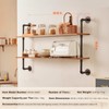 Happybuy Industrial Pipe Shelf, 2 Tier 49x 10.24in, Wall-Mount, Rustic,