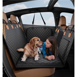 Made4Pets Dog Car Seat Cover for Back Seat - Back Seat Extender for Dogs, Holds 400lbs, Waterproof & Non-Slip Dog Hammock for Car, 8-Layer Hard Bottom with PE Foam, Easy to Install & Clean
