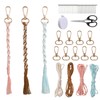 WANDIC Boho Macrame Keychain Kit, 3 Colors DIY Wave Knot