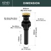 KENES Brushed Gold Pop Up Bathroom Sink Drain with Overflow,