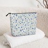 MINIOZE Little Blue Flower Makeup Bag Travel Cosmetic Bag Organizer