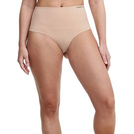 Chantelle Women's Smooth Comfort High Waist Thong Panty, 10U9, Sirrocco, S, Sirrocco, S, Sirrocco