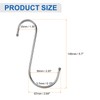 HARFINGTON 15pcs S Hooks 5.7" Metal Hanging S Shaped Hooks