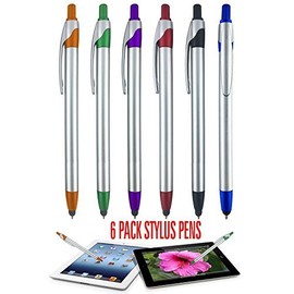 Sypen Stylus for touch screens Pen with Ball Point Pen,for Universal Touch Screen... - 6 Pack Assorted