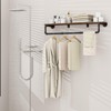 YheenLf Industrial Pipe Clothes Rack, Wall Mounted Garment Rack, Heavy