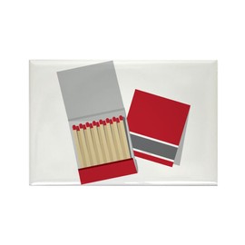 CafePress Red Matches Magnets Rectangle Magnet, 3"x2" Refrigerator Magnet
