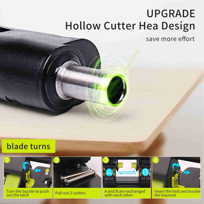 Hole Puncher Adjustable Spacing Metal Structure Double Hole Punch for