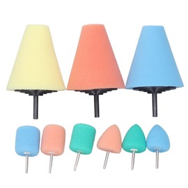 Sponge Polishing Cone, 9 Pieces Metal Polishing Cone Polishing Sponge Reusable Polishing Cone Polishing Ball for Buffer and Polishing Machine Pads