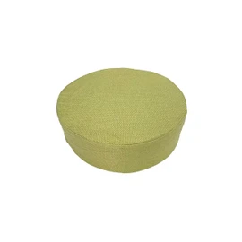 Gold Round Floor Cushion, Round 40, High Resilience (Cover Only, Semura Lime Yellow)