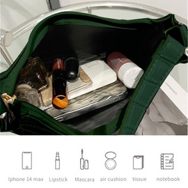 Fjquamitix Shoulder Bags for Women, Cute Hobo Tote Handbag Mini Clutch Purse with Zipper Closure (Green)