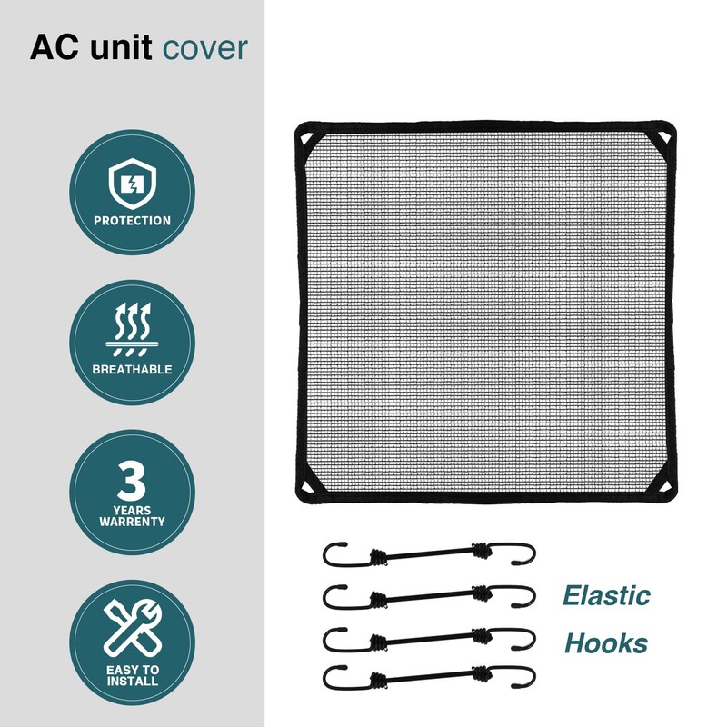 ECOOPTS 28"x28" Air Conditioner Cover AC Unit Top Mesh Cover