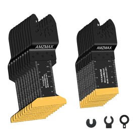 20PCS Titanium Oscillating Tool Blades,Universal Multitool Blades for Metal Wood Cutting,Quick Release Multitool Blades Kits Fit Dewalt Ryobi Rockwell Fein Milwaukee